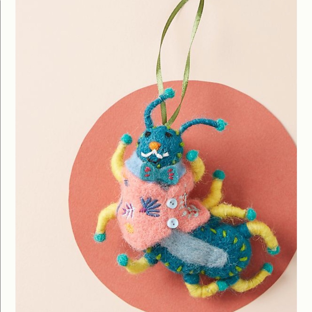 Anthropologie Whimsical Felted Caterpillar New